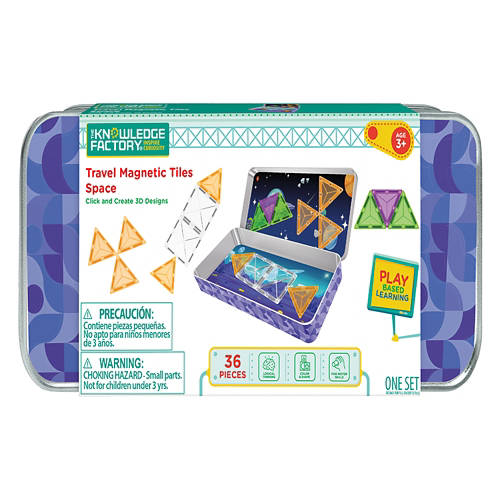 36 Pieces Travel Magnetic Tiles - Space