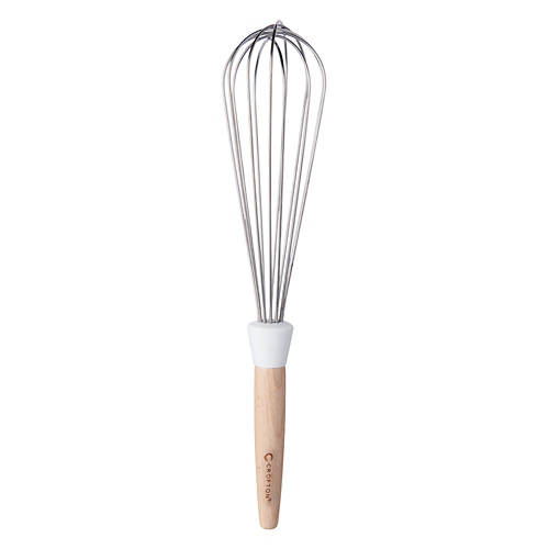White Beechwood & Silicone Whisk
