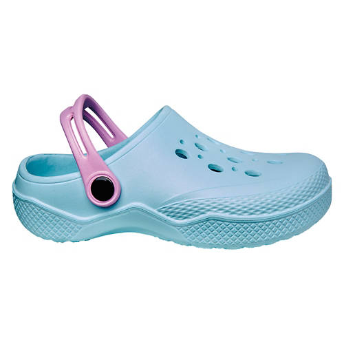 Children's Clogs with Heel Strap - Turquoise, 13/1