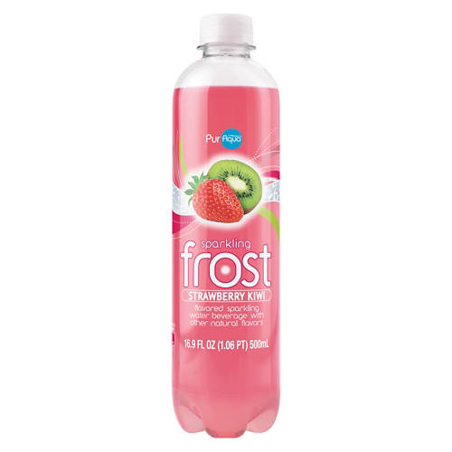 Kiwi Strawberry Sparkling Flavored Frost Water, 17 fl oz Product Image Front shot 01