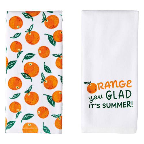 2 Pack Summer Towel Set - Oranges