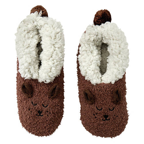 Childrens Cozy Slipper Socks - Bear, One Size Fits Most