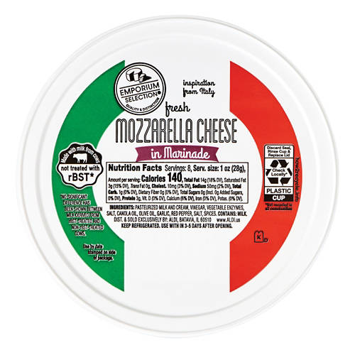 Fresh  Mozzarella Cheese in Marinade, 8 oz Product Image Front shot 01