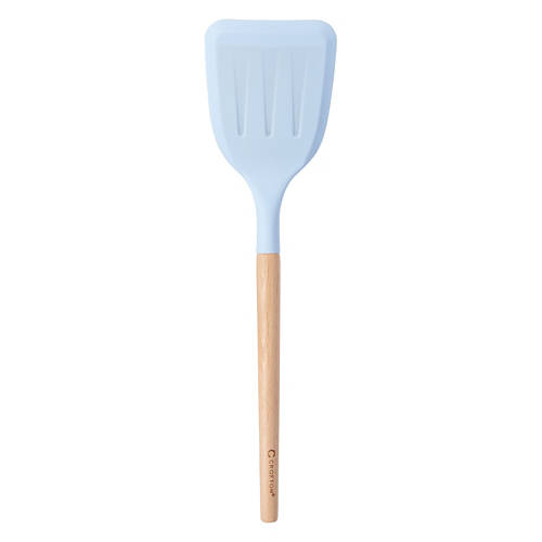 Beechwood & Silicone Turner, Light Blue