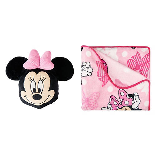 Kids Pillow & Blanket Set - Minnie Mouse