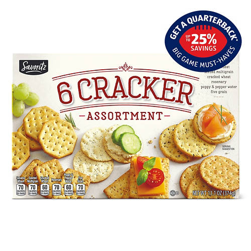 Six  Cracker Assortment, 13.1 oz