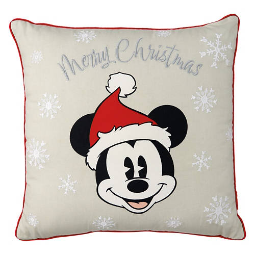 Holiday Decor Canvas Pillow - Christmas Mickey