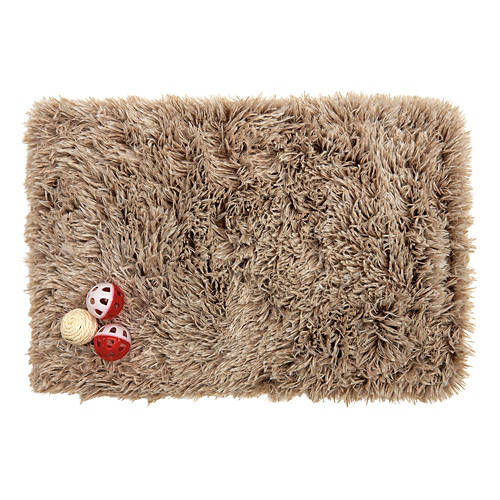 Cat Faux Fur Warming Mat - Cream, Small