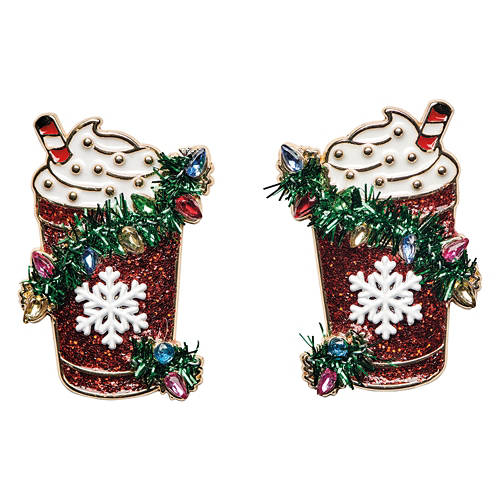 Holiday Earrings - Christmas Cup