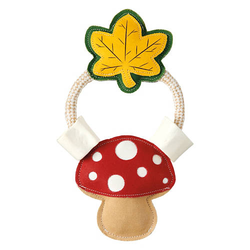 Mushroom & Leaf Rope & Bone Dog Toy