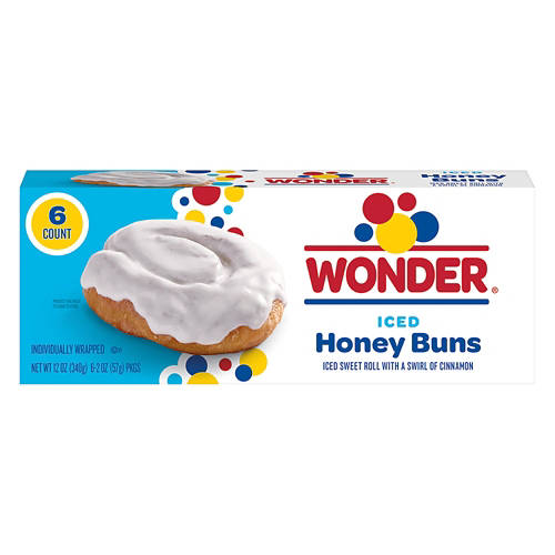Iced Honey Buns, 6 count Product Image Front shot 01
