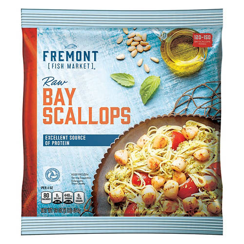 Raw Bay Scallops, 16 oz Product Image Front shot 01