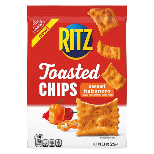 Ritz Sweet Habanero Flavored Toasted Chips, 8.1 oz