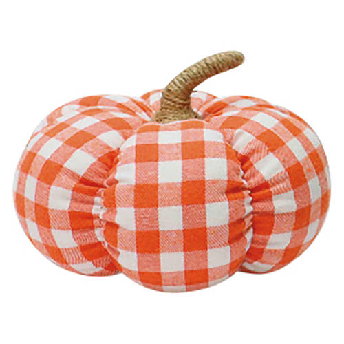 Large Plaid Pumpkin, Orange