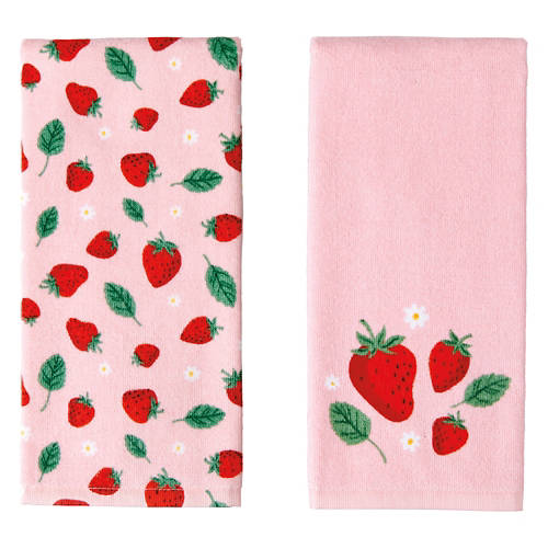 2 Pack Summer Towel Set - Strawberries