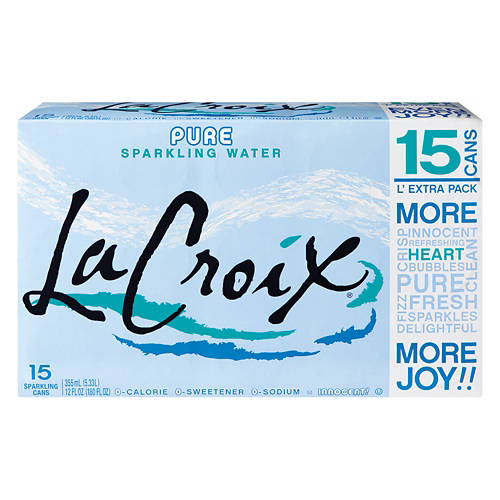 Pure Flavored Sparkling  Water - 15 pack, 12 fl oz can Product Image Front shot 01