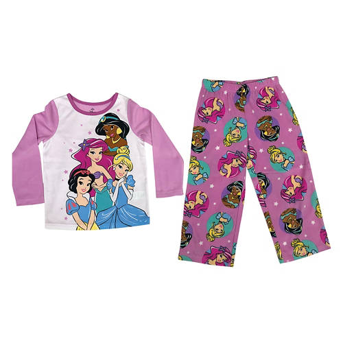 Toddler Disney Princess Character 2 Piece Fleece Pajama Set, 3T