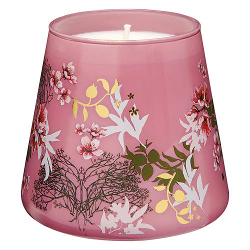 Floral Glass Candle - Cherry & Almond, 11.2 oz