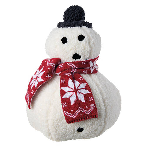 Snowman Shaped Holiday Sherpa Pillow