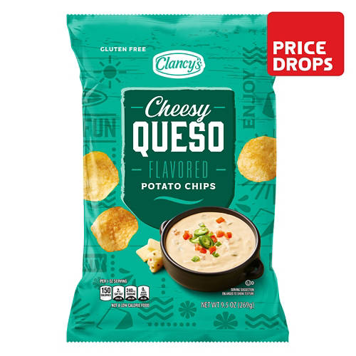 Queso Ridge Potato Chips, 9.5 oz Product Image Front shot 01