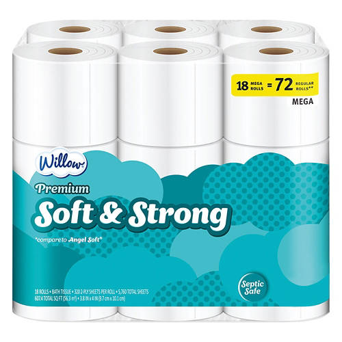 18 Roll Soft & Strong Bath Tissue - 320 Sheets