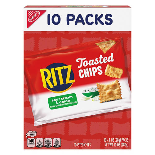 Sour & Onion Flavored Toasted Chips, 10 count Product Image Front shot 01