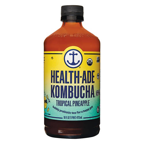 Organic Tropical Pineapple Kombucha, 16 Fl oz Product Image Front shot 01