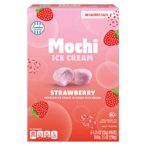 Strawberry Mochi Ice Cream, 6 count