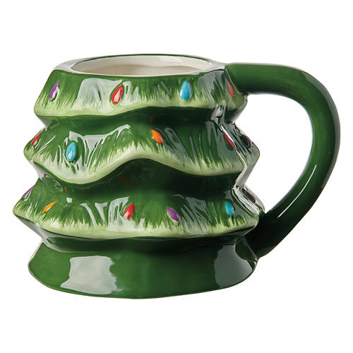 Christmas Tree Shaped Ceramic Mug