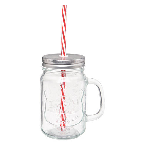 4 Pack Glass Drinking Jars - Mason