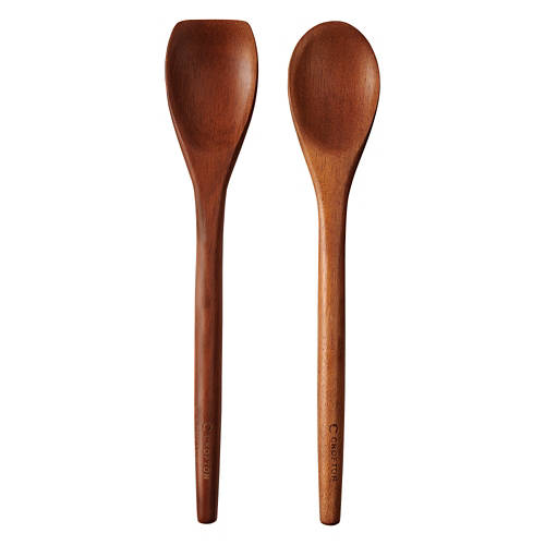 Acacia Wood Kitchen Spoons 2 Piece Set