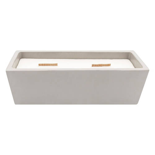 Rectangle Shaped Outdoor Concrete Candle, 28.8 oz