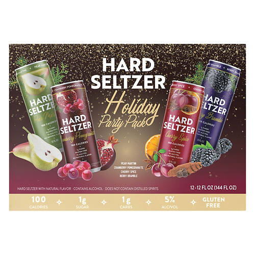 Holiday Seltzer Variety Pack, 12 fl oz cans, 12 pack