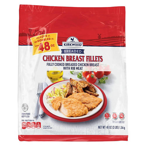 Breaded Chicken Breast Fillets, 48 oz Product Image Front shot 01