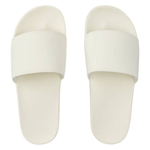 Ladies Premium Molded Footbed Slides - Ivory, 7