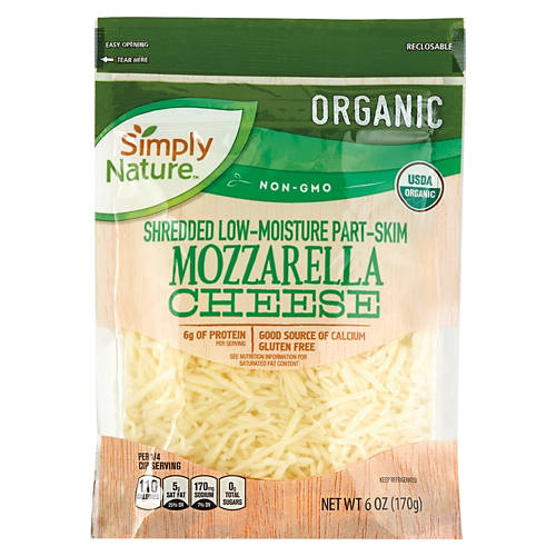 Shredded Organic Mozzarella Cheese, 6 oz