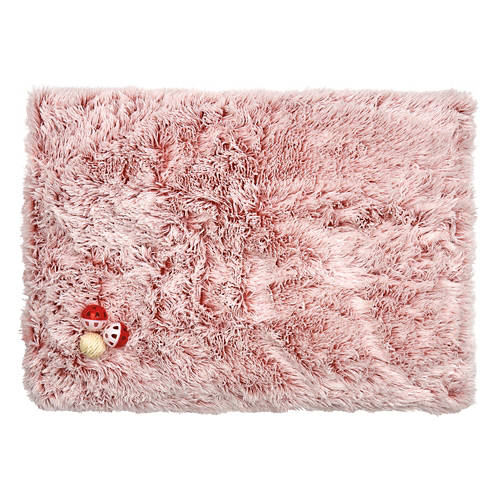 Cat Faux Fur Warming Mat - Pink, Large