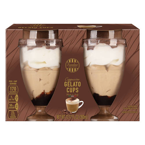 Cappuccino Italian Gelato Cups, 2 count