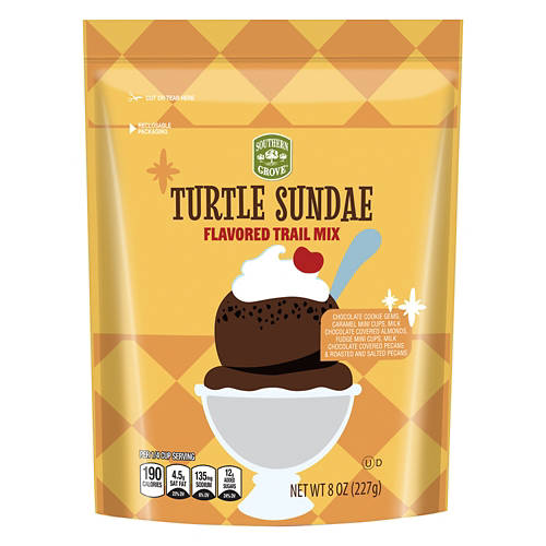 Turtle Sundae Flavored Trail Mix, 8 oz Product Image Front shot 01
