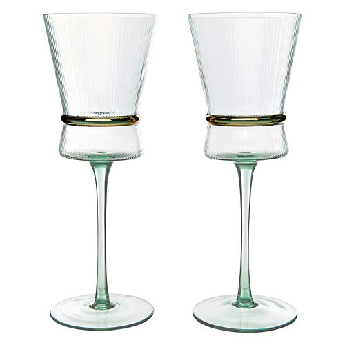 2 Pack Wine Glass, Emerald