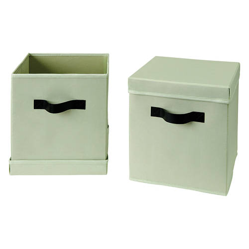 2 Pack Foldable Storage Cubes, Green