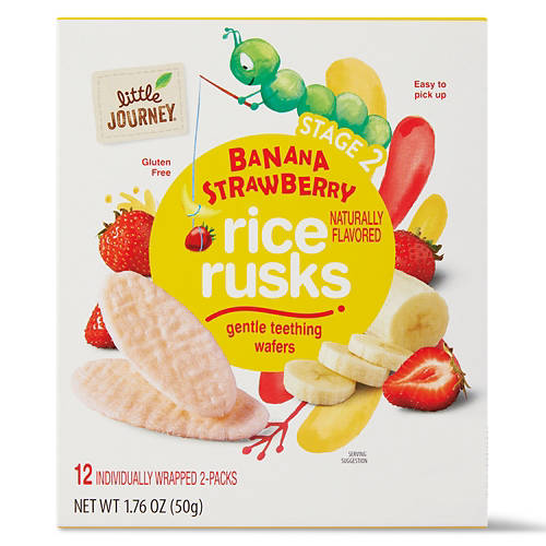 Strawberry Banana Rice Rusks, 1.76 oz