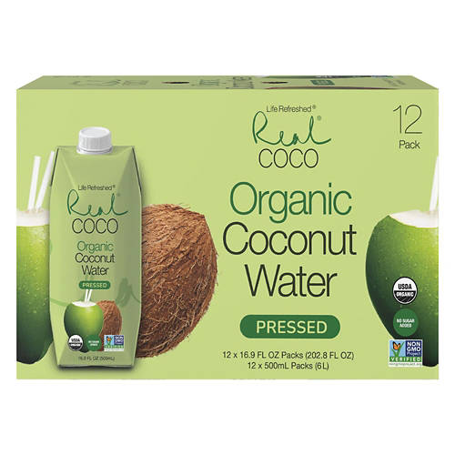 Organic Pressed Coconut Water, 16.9 fl oz Product Image Front shot 01