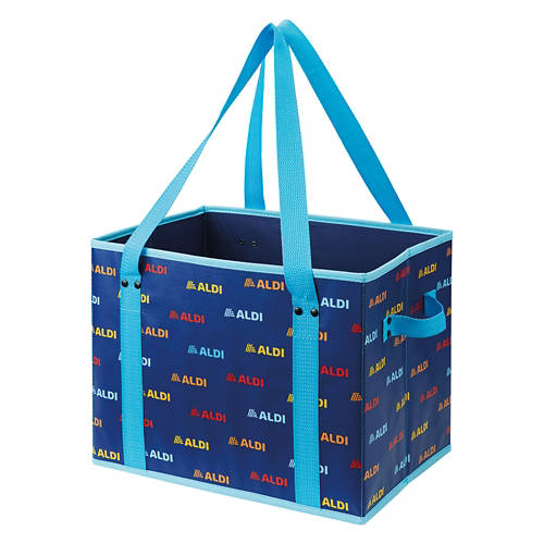 Collapsible Box Bag, Navy Blue