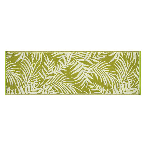 2' x 6' Reversible Indoor/Outdoor Runner - Green Leaves Product Image Front shot 01