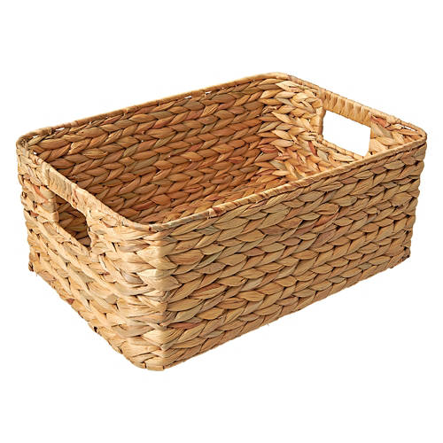 Decorative  Woven Basket - Large, 15.4" x 10.5" x 6.3"