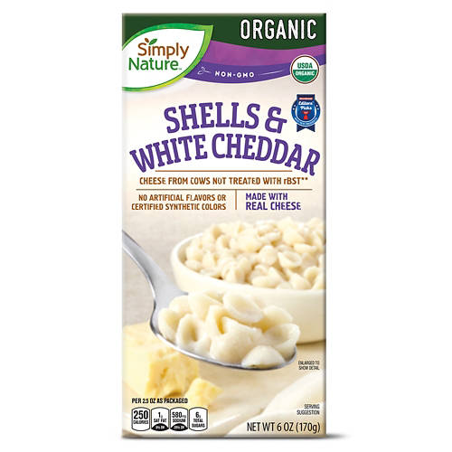 Organic Shells and White Cheddar, 6 oz