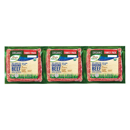 Organic Family Pack 93% Ground Beef, 4 lb