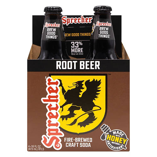 Fire  Brewed Root Beer - 4 pack, 16 fl oz bottle Product Image Front shot 01
