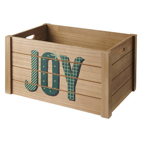 Holiday Winter Farmhouse Crate - Natural